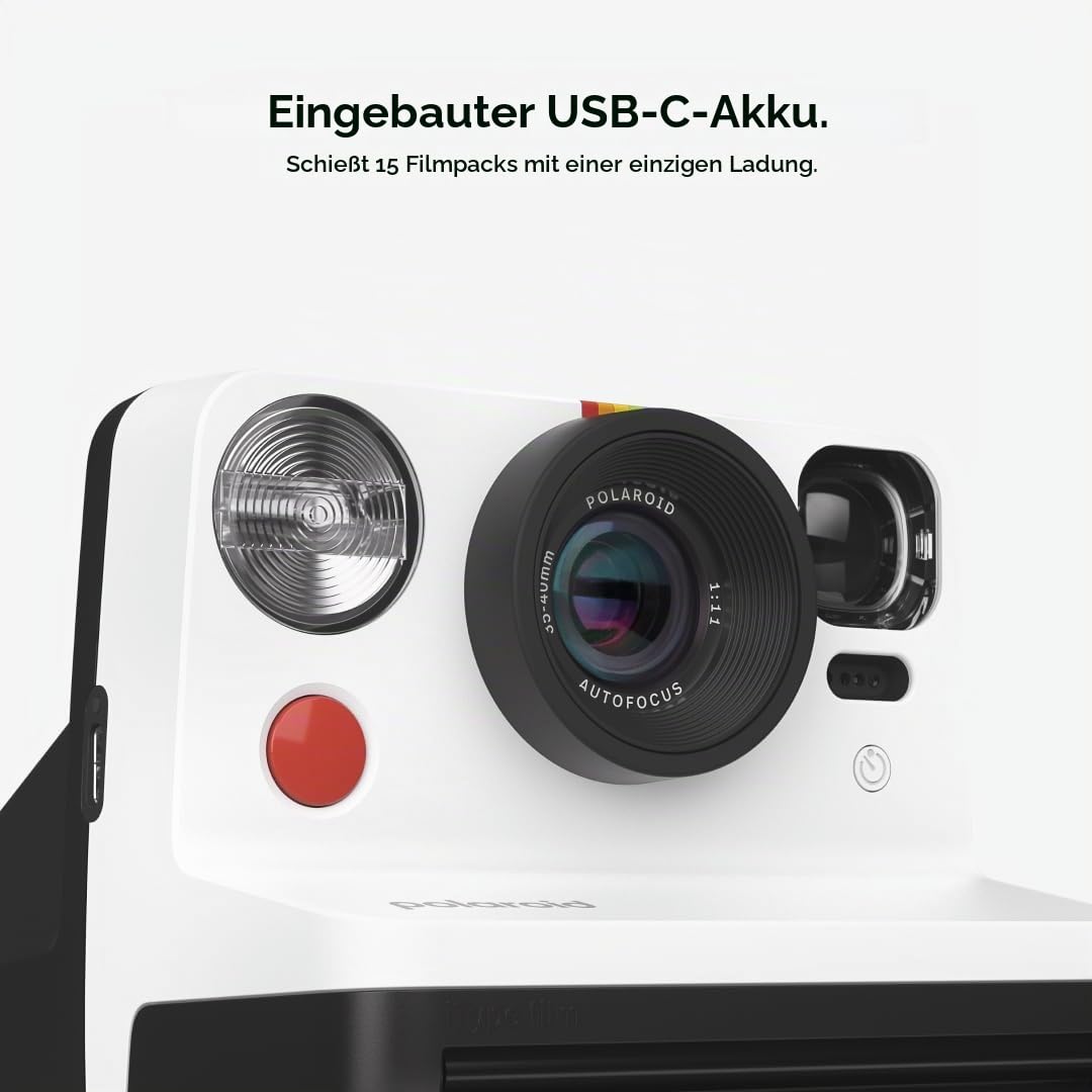 Polaroid Now Gen 2 Instant Camera - Black & White, No Film - 9072