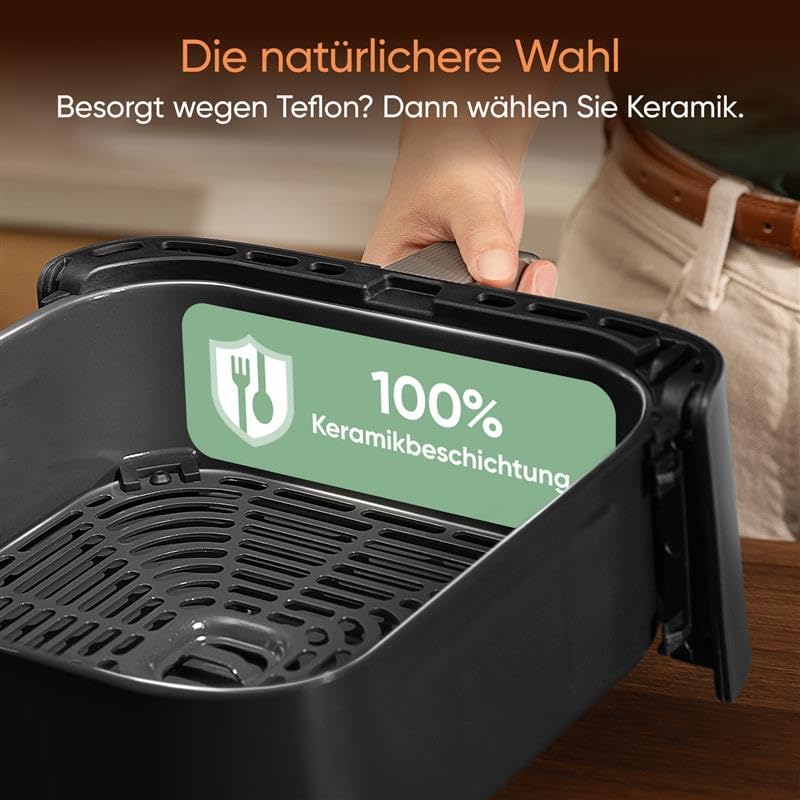 COSORI Airfryer | Turbo Tower Pro | DualBlaze technology | Ceramic coating without PFAS | 2630W | 10.8L | Automatic airflow regulation | Silver gray | DC112 - CAF-DC112-ADE