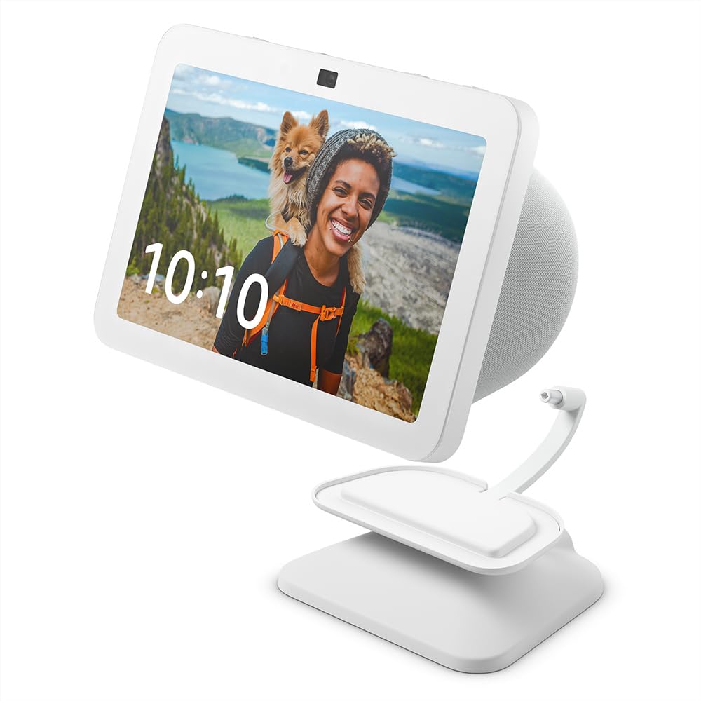 Adjustable Stand with USB-C Charging Port for Echo Show 8 (3rd Gen) | White - 53-033321