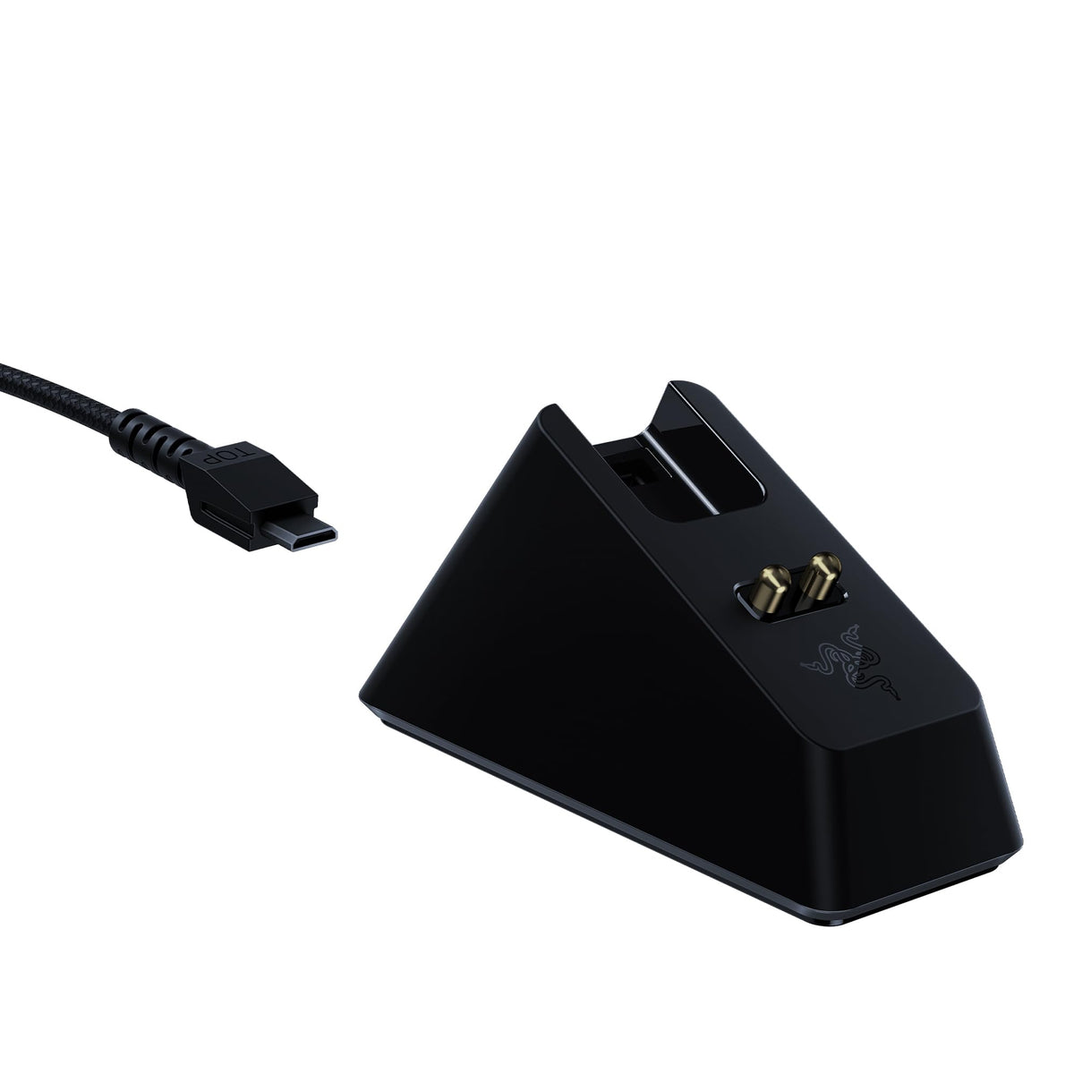 Razer Mouse Dock Chroma - Stație de încărcare cu iluminare RGB pentru DeathAdder V2 Pro, Viper Ultimate, Basilisk Ultimate, Naga Pro (Stație de încărcare magnetică pentru mouse, antiderapantă) Negru - RC30-03050200-R3M1