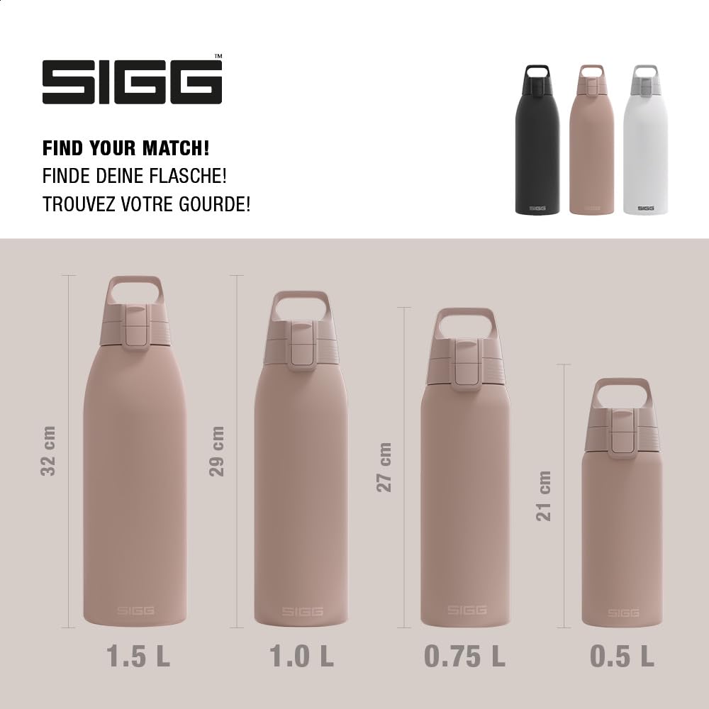SIGG - Insulated drinking bottle - Thermos bottle Shield Therm One Dusk - carbonated drinks - leak-proof - dishwasher safe - BPA-free - 90% recycled stainless steel - Dusk - 1.5 L - 6168.00