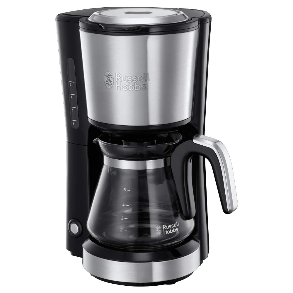 Russell Hobbs Filtru de cafea, 0,6 l, 5 căni, oțel inoxidabil și negru - 24210-56