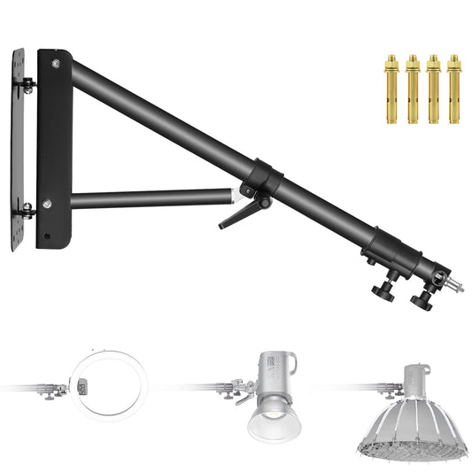 NEEWER triangle boom arm for wall mounting for photo light and flash - WB-1250-1