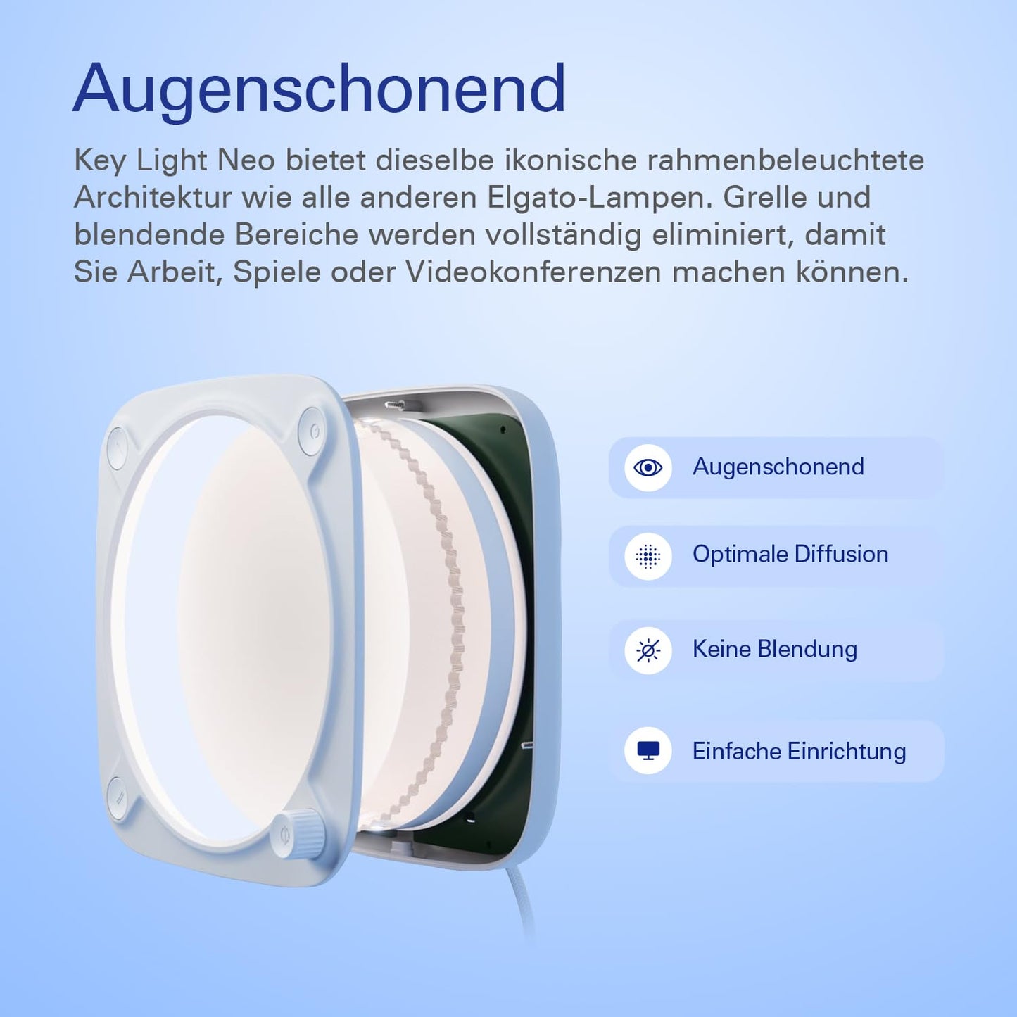 Elgato Key Light Neo with monitor mount, studio light - 20LAJ9901