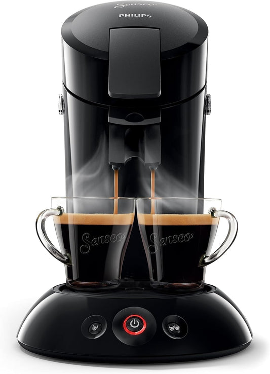 Philips Senseo Original coffee pad machine with Crema Plus, 1450 W, 0.7 liters, 21.3 x 31.5 x 33 cm, black (HD6553/67)