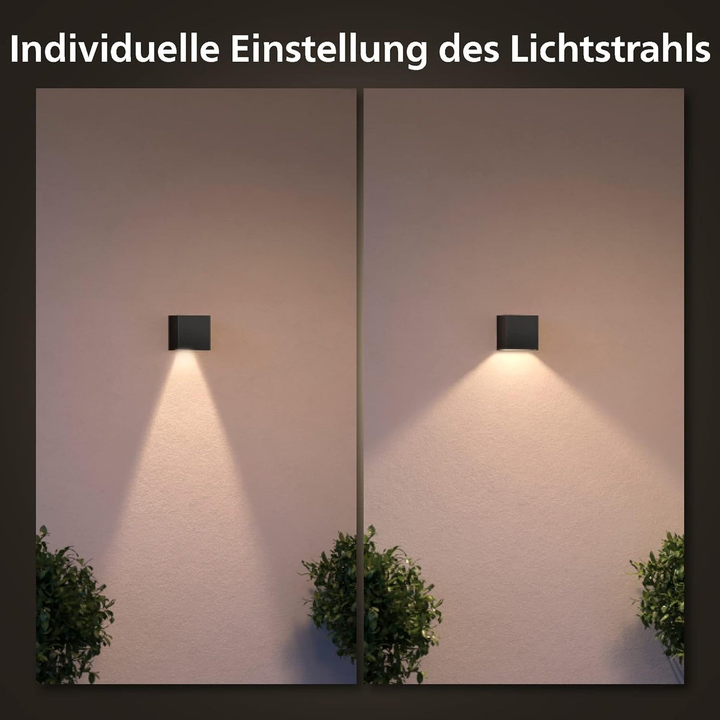 Philips Hue White and Color Ambiance Resonate outdoor wall light, dimmable, 16 million colors, controllable via app, compatible with Amazon Alexa (Echo, Echo Dot) - 929003553001