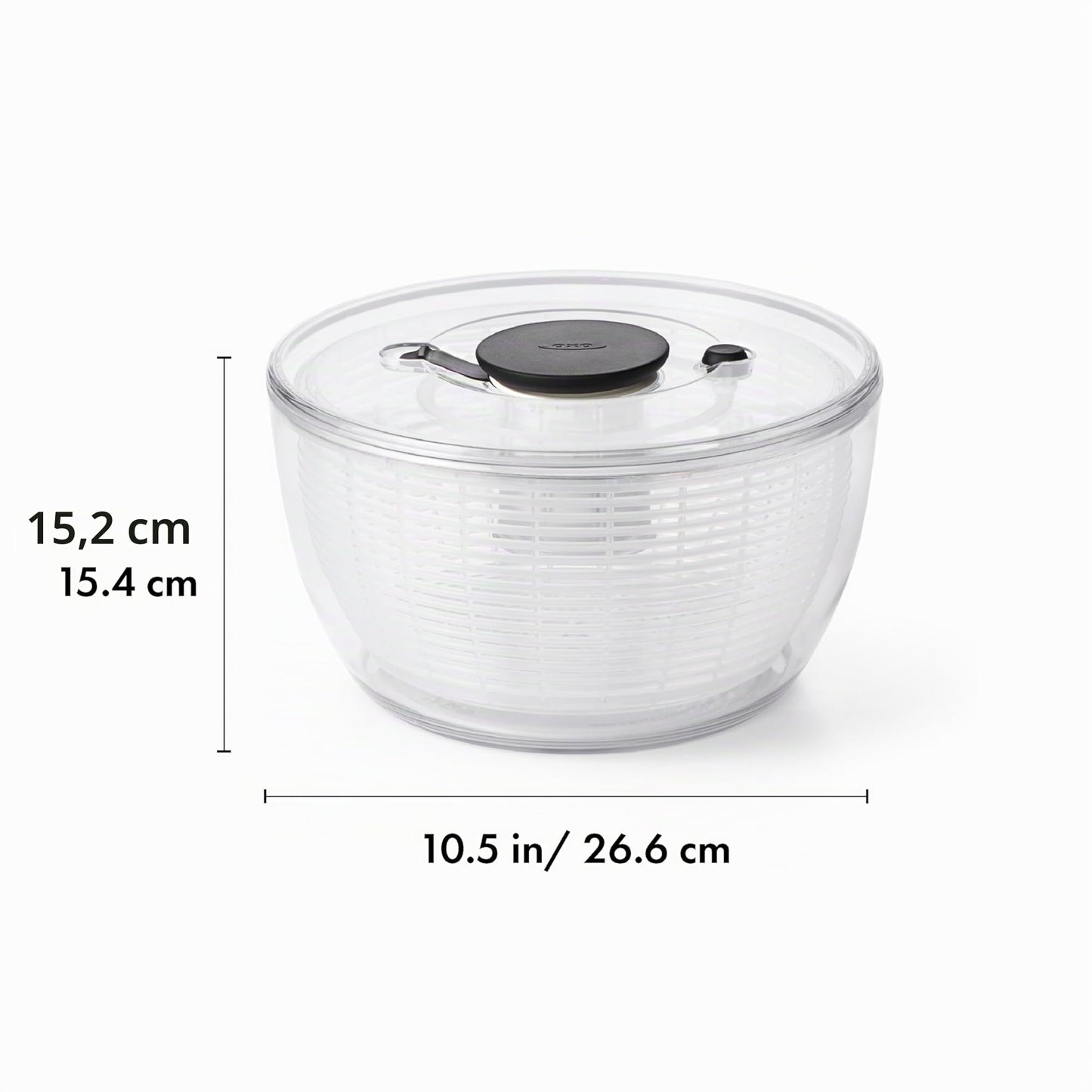 OXO Good Grips salad spinner with sieve and lid - for washing and drying salad - 1351580V4UK