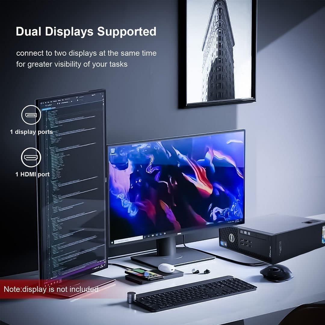 Dell Optiplex 3060 SFF Desktop Computer PC, Intel Core i5-8500, 8 GB RAM, 256 GB SSD, WiFi, Bluetooth, US QWERTY keyboard, Windows 11 Pro (Refurbished)
