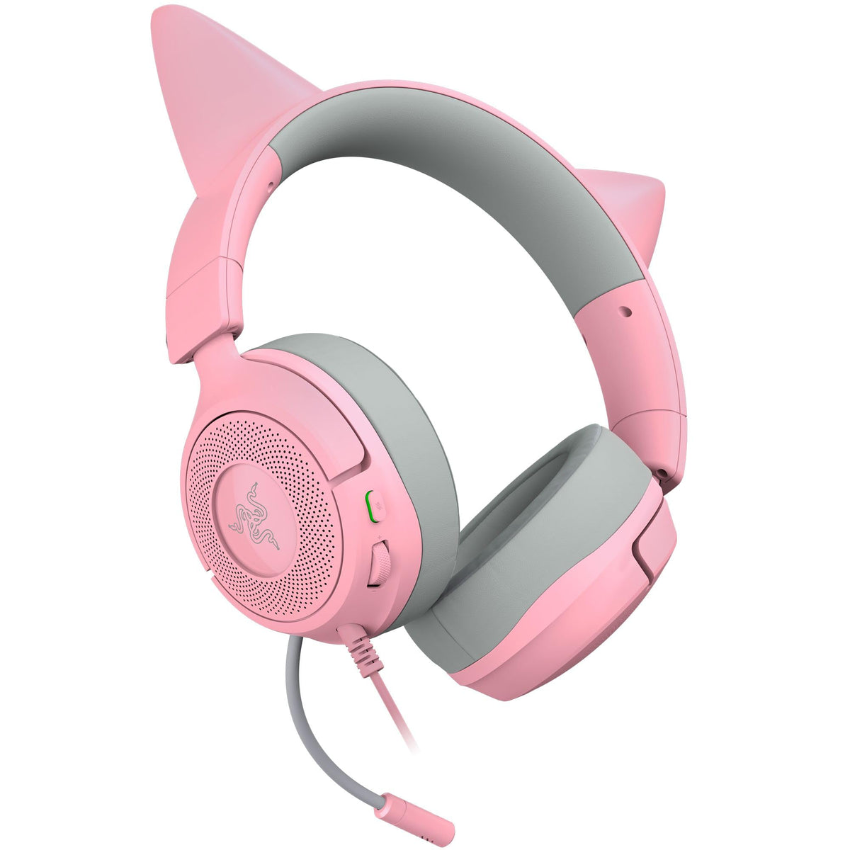 Razer Kraken Kitty V3 X - Wired Kitty Headset for Gaming - Iconic Kitty Ears - Weighs 270g - HyperClear Cardioid Microphone - TriForce 40mm Drivers - 3.5mm Jack | Quartz - RZ04-05350100-R3M1