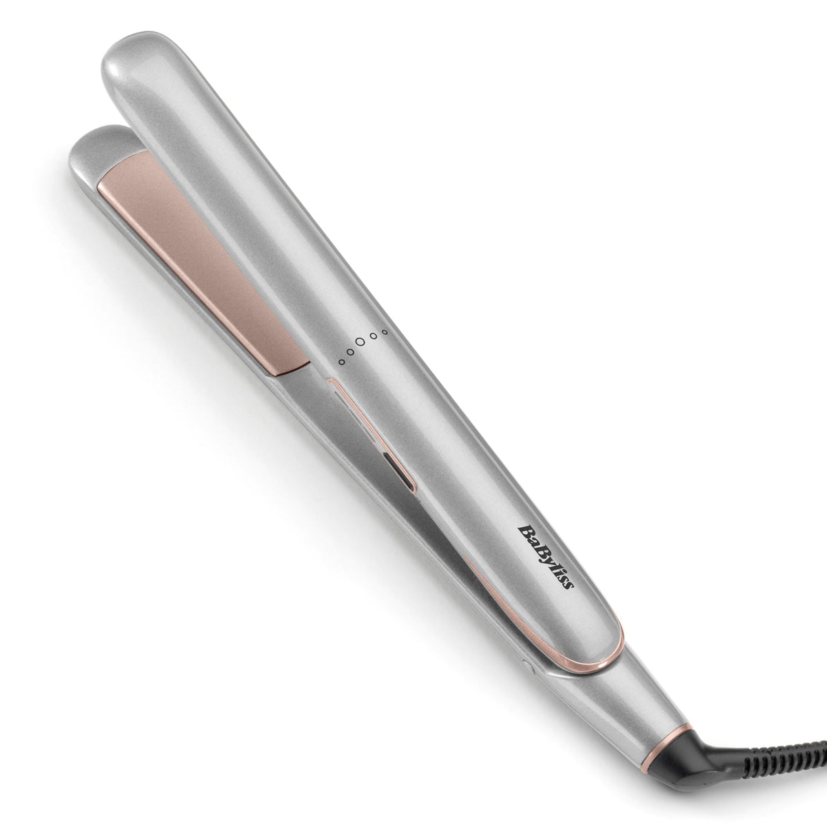 BaByliss Cosmos Straightener – Ceramic Glide Technology, 3 Temperature Settings 180–235°C, Worldwide Use, Silver, ST260E