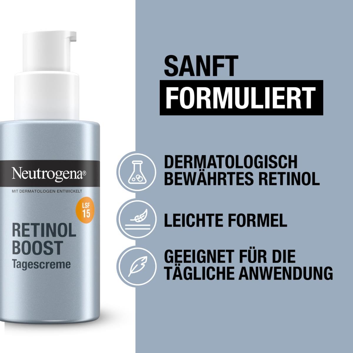 Neutrogena Retinol Boost Anti Age Day Cream SPF 15, 2 x 50 ml - 50658