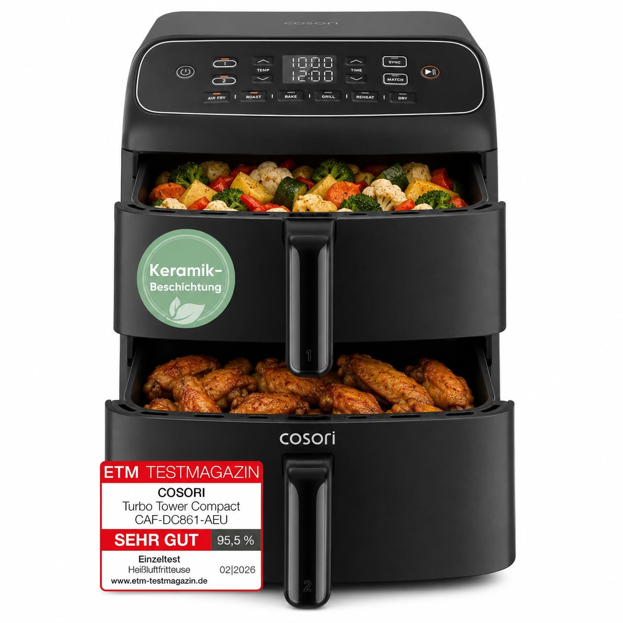 Cosori Airfryer, new generation 2026, exclusive TurboBlaze-Tech, 8.6 L - CAF-DC861-AEU