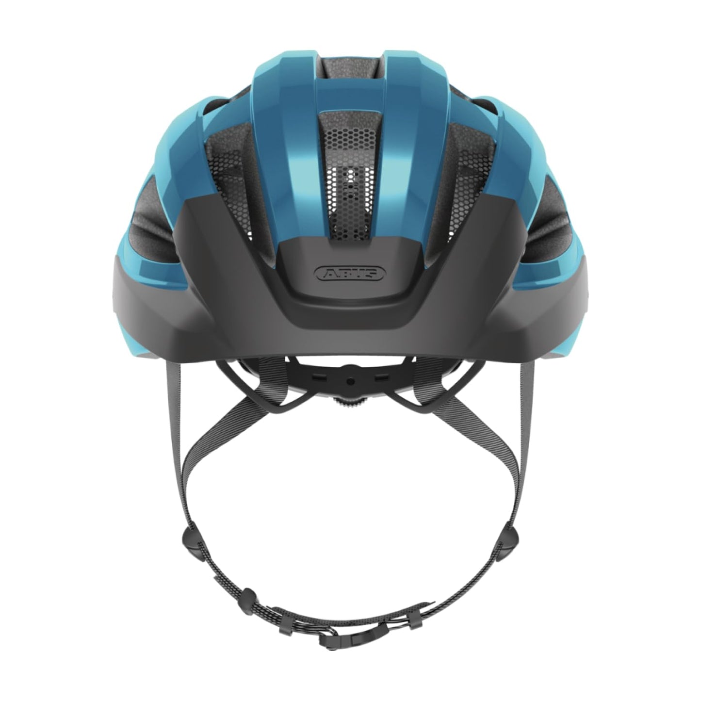 ABUS road bike helmet Macator - sporty bike helmet for beginners - also for pigtail wearers - for women and men - blue, size M - 87243