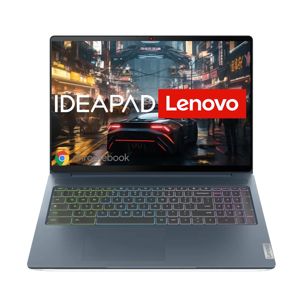 Lenovo Chromebook IdeaPad Gaming 5i Laptop | 16" WQXGA Display | 120Hz | Intel Core i3-1215U | 8GB RAM | 128GB SSD | Intel UHD Graphics | Chrome OS | QWERTY | blue | 3 Months Premium Care - 82V8000UGE