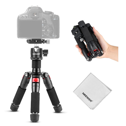 NEEWER Mini Tripod for Camera with 360° Ball Head Aluminum Alloy 20"/50cm 1/4" Arca Type QR Plate, Portable Desktop Travel Tripod for DSLR Camera Video Camcorder, Maximum Load: 11lb/5kg - TP-AAM521