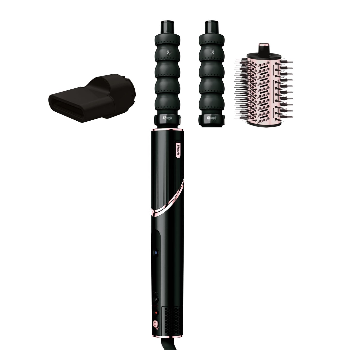 Shark FlexStyle 3-in-1 Air Styler & Hair Dryer, Auto Wrap Curl Attachment, Oval Brush, Concentrator, No Heat Damage, Black/Rose Gold, HD426EU