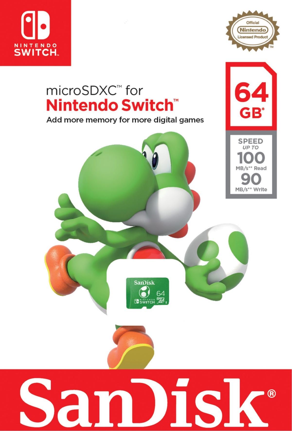 SanDisk microSDXC UHS-I Memory Card for Nintendo Switch - SDSQXAO-064G-GN6ZN