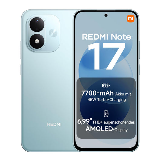 Xiaomi REDMI Note 17, Smartphone 6+256 GB, Sky Teal, 7700 mAh Battery