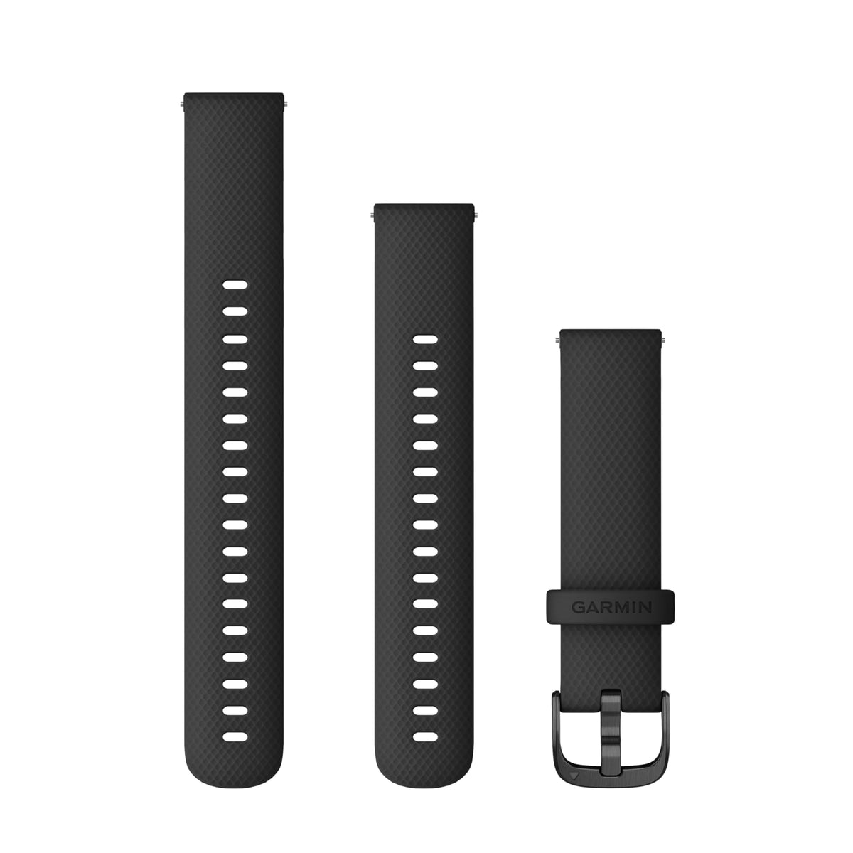 Garmin Quick Release Band 18 mm, Silicone, Black/Slate Gray - 010-12932-01