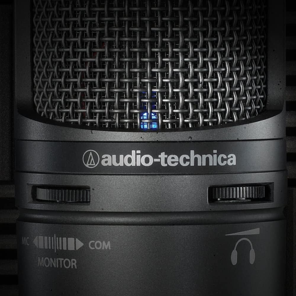 Microfon cu condensator Audio-Technica AT2020USB+USB cu caracteristică direcțională cardioidă negru
