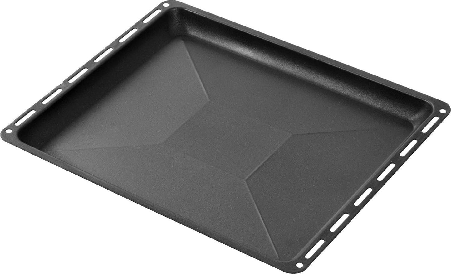 ICQN Non-Stick Coating Non-Stick Baking Tray | Suitable for Bosch Siemens Neff Constructa Profilo oven | sheet metal | cake tray | Enamel base | 455 x 375 x 30 mm, black, IQ SN