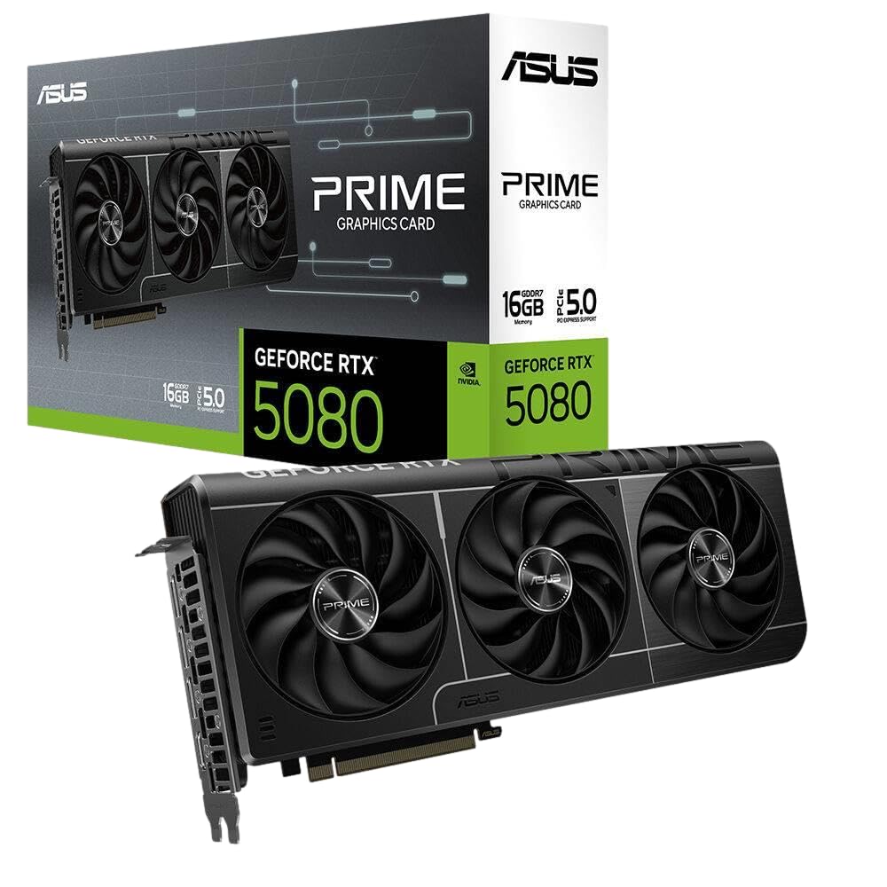 Placă grafică pentru jocuri ASUS Prime GeForce RTX 5080 16GB GDDR7 - 90YV0LX1-M0NA00