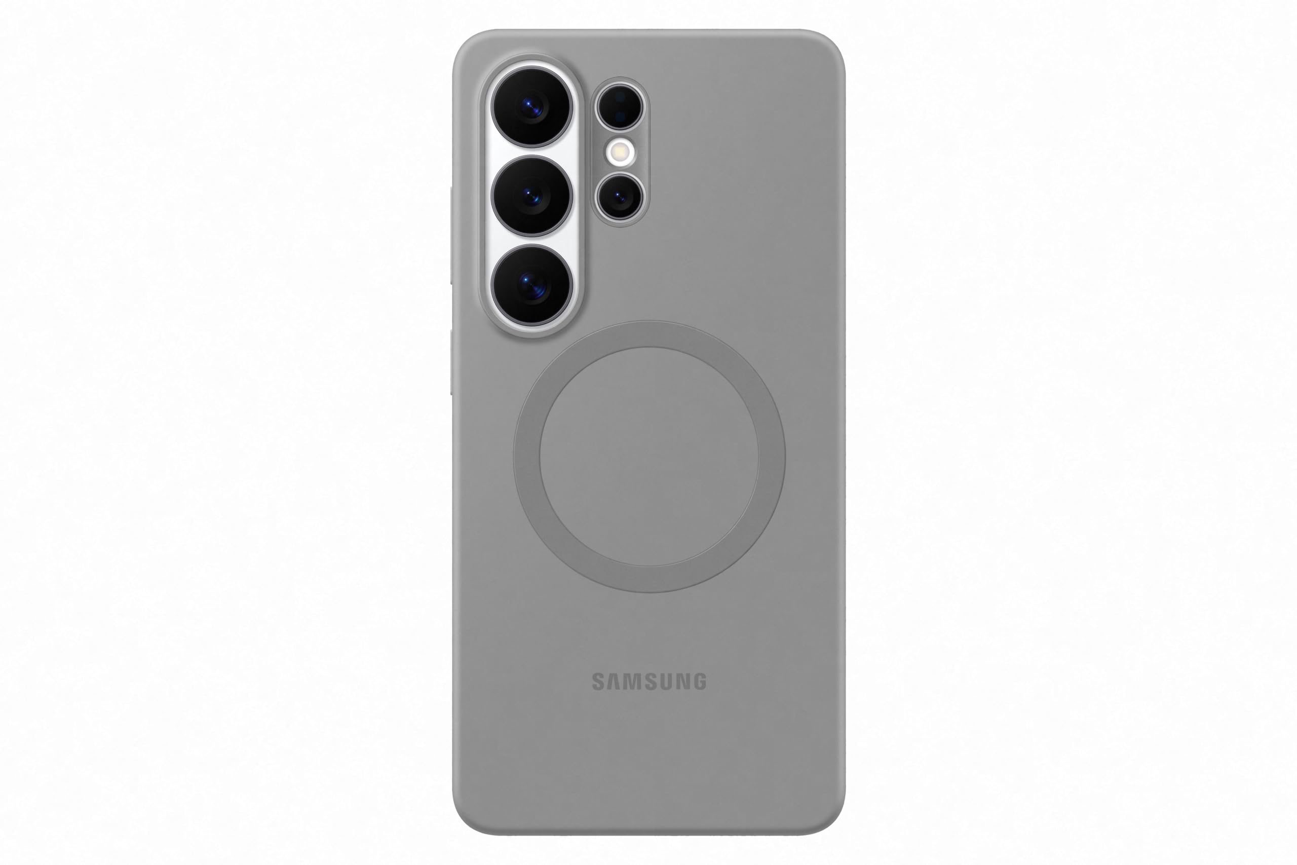 Samsung Silicone Magnet Smartphone Case EF-ES948, case for the Galaxy S26 Ultra, mobile phone case with magnetic ring for attaching accessories, silicone, protective case, shockproof, thin and easy to grip, grey - EF-ES948CJEGWW