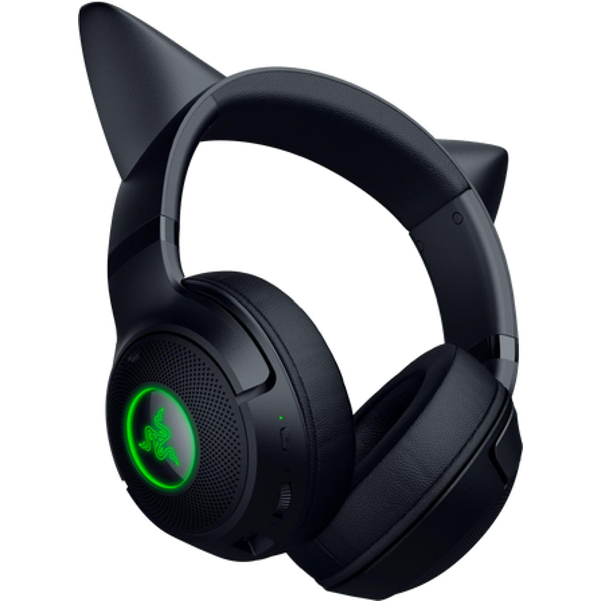 Razer Kraken Kitty V2 BT - Wireless Bluetooth RGB headset with kitty ears for gaming and streaming (325g, Triforce 40mm drivers, Bluetooth 5.2, noise-cancelling mic, 40 hours battery life) Black - RZ04-04860500-R3M1