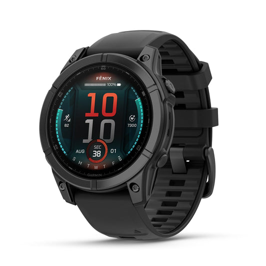 Garmin fēnix E 47mm – multisport smartwatch, 1.3" AMOLED touch/button display, up to 16 days battery life, 80+ sports apps, TOPO maps, music, notifications - 010-03025-01