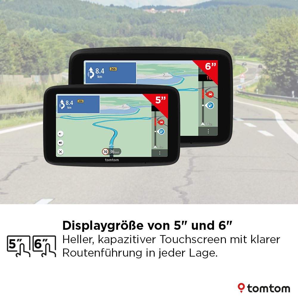 TomTom car navigation system GO Classic Lite (5 inch, TomTom Traffic, map updates for Europe included, updates via Wi-Fi, integrated, reversible holder) - 1YF5.002.00