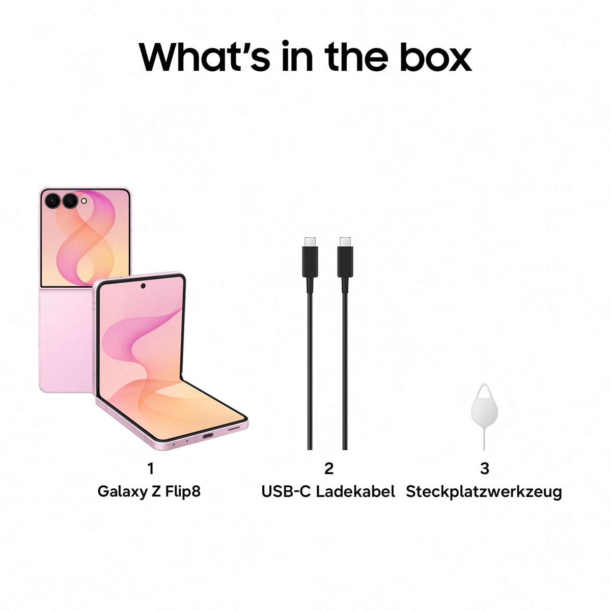 Samsung Galaxy Z Flip8 AI Smartphone, 256 GB Storage, 12 GB RAM, Pink - SM-F776BLIGEUB