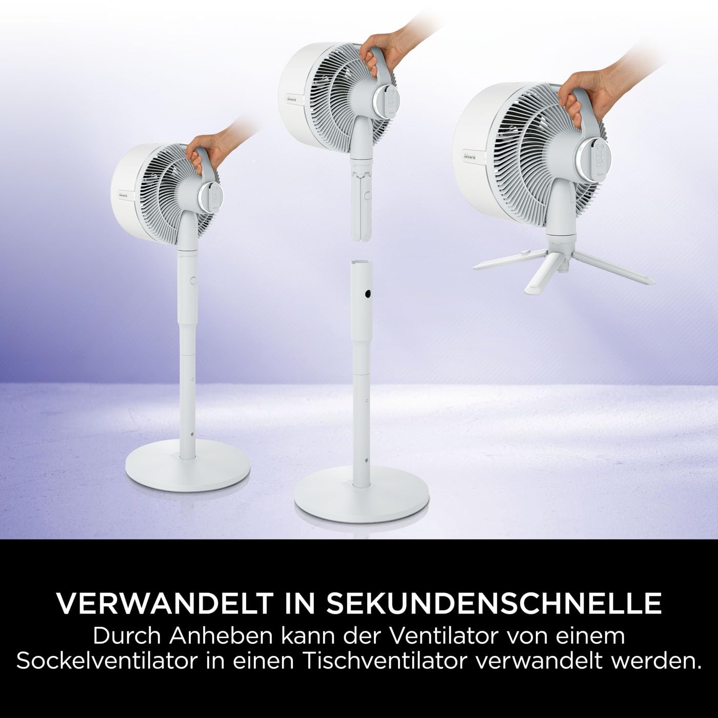 Shark FlexBreeze Fan Quiet, Hybrid Fan Wired & Wireless, Portable, for Indoor and Outdoor Use, UV & Water Resistant, Ultra Powerful, Ultra Quiet, White FA220EU - 0622356288651