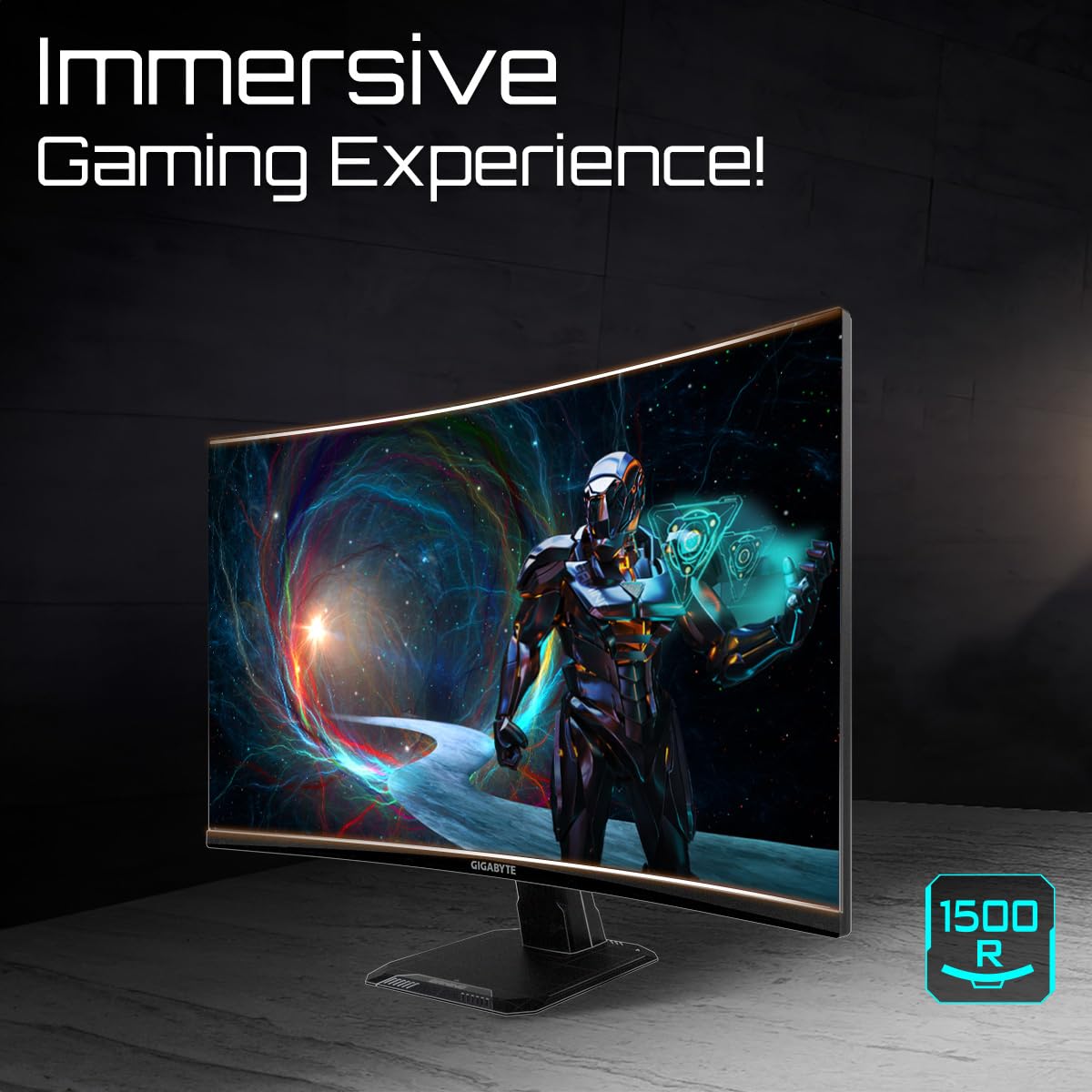 Gigabyte GS27QCA 27" QHD Curved Gaming Monitor – 2560 x 1440, 180Hz, 1ms, 250 cd/m², FreeSync, HDR Ready, HDMI 2.0, DisplayPort 1.4