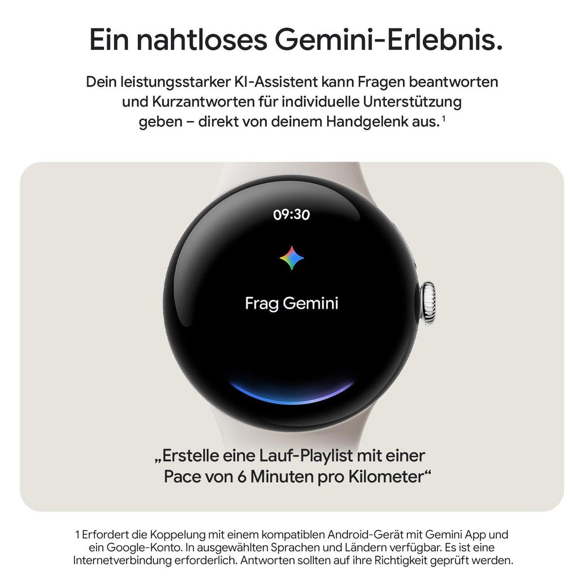 Google Pixel Watch 3 (45 mm) – smartwatch Android cu monitorizare a ritmului cardiac, funcții avansate de alergare de la Fitbit, informații despre fitness, baterie de 24 de ore – carcasă din aluminiu mat Hazel – brățară Hazel – Wi-Fi - GGE4J