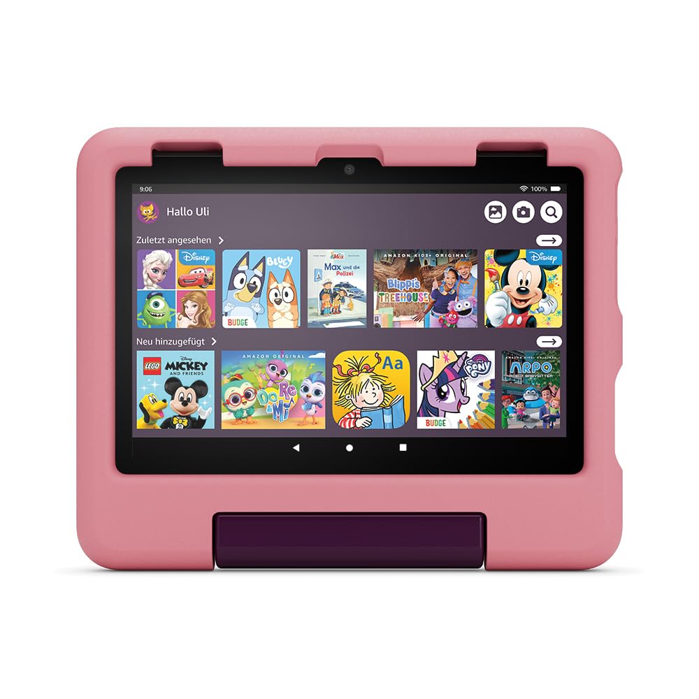 Amazon's new child-friendly case for the Fire HD 8 tablet (only suitable for 12th generation tablets), Disney Princess design - 53-100123