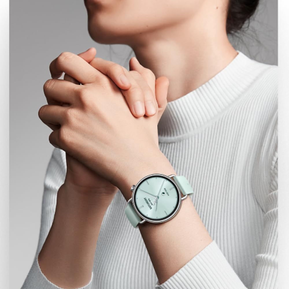 XIAOMI Watch S4 41mm Smartwatch - Stainless Steel Case, Ultralight, 150+ Sports Modes, Precise Menstrual Cycle Prediction, Safety Emergency Call Function, Fluorine Rubber Strap (Mint Green) - M2502W1