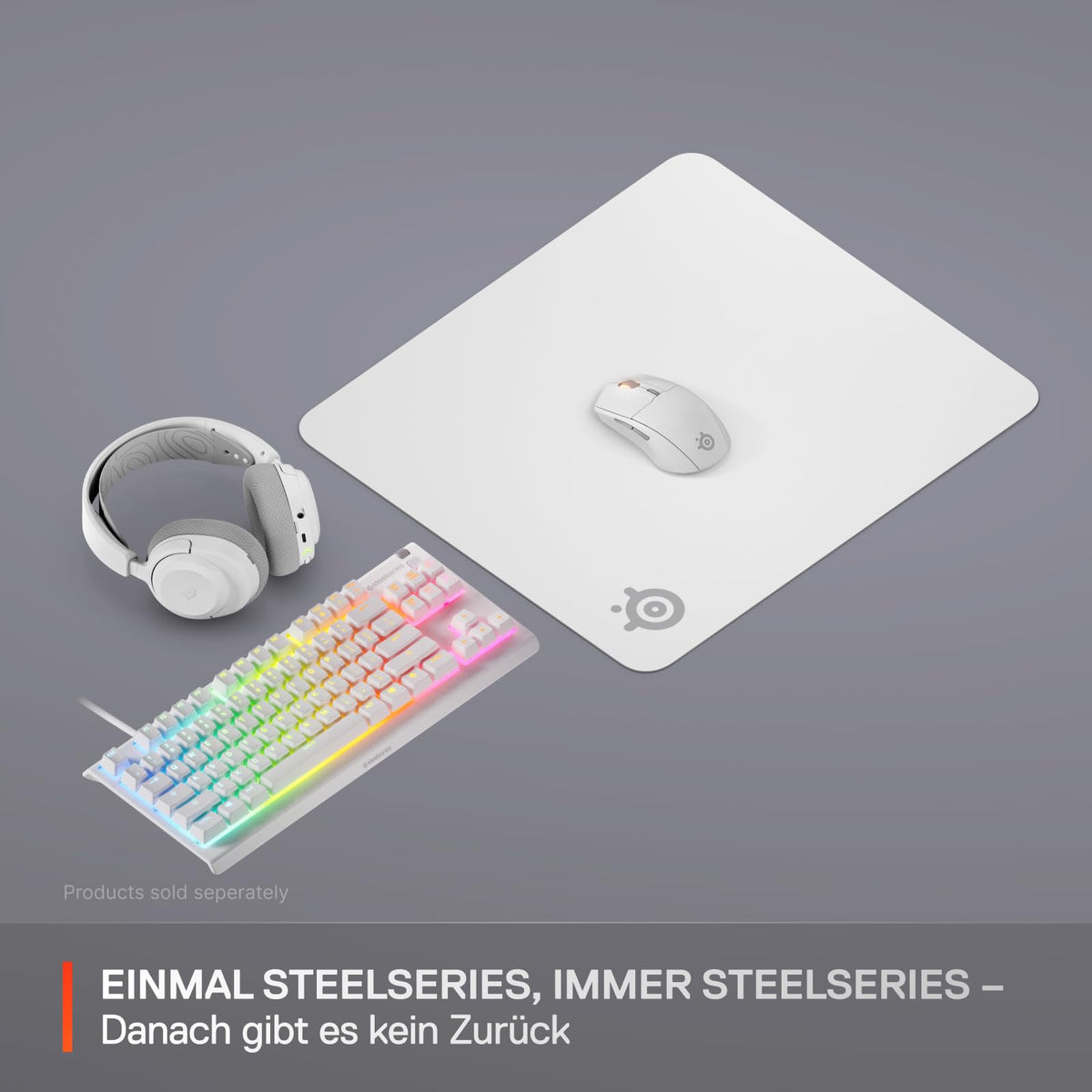 SteelSeries QcK Mousepad (Mare) – Alb – Anti-alunecare din cauciuc pe partea de jos – Cel mai bun tracking – Optimizat pentru senzori de gaming – 450 mm x 400 mm – FPS, MOBAs, RTS, MMO - 63464