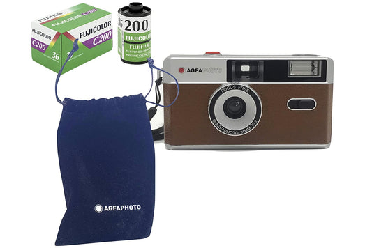 Set cameră foto analogică 35mm AgfaPhoto (film color + baterie) - AG603002SA