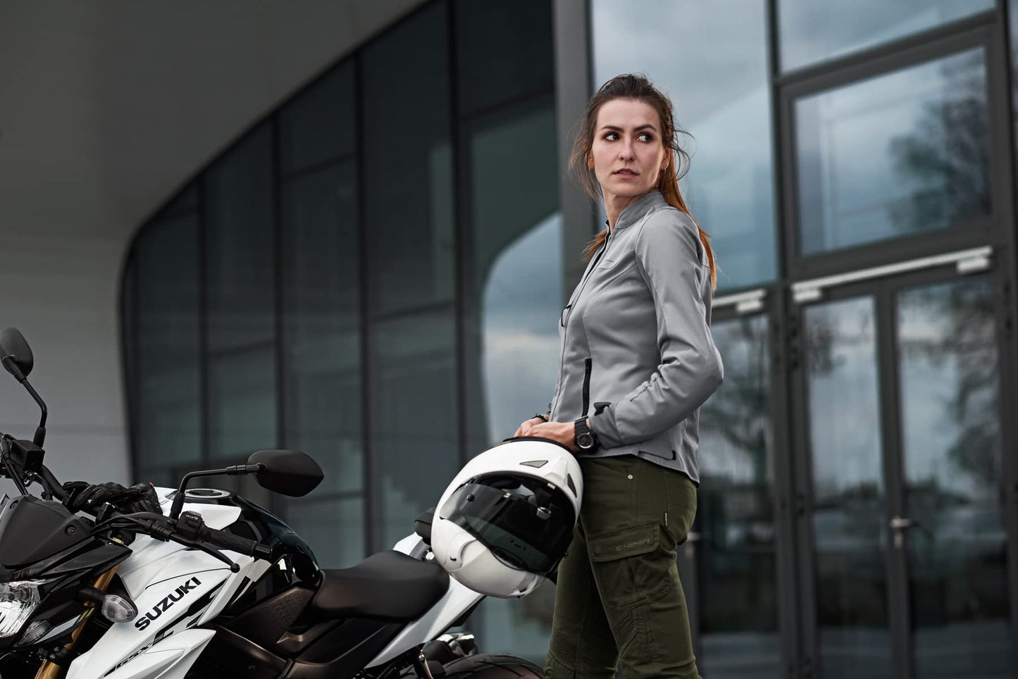SHIMA OpenAir Motorcycle Jacket Women's with Protectors AirForce Back Protector Motorcycle Jacket Summer Mesh Ventilated Textile Jacket Protective Jackets Protector Jacket Airy (Women, Black, L) - OPENAIR