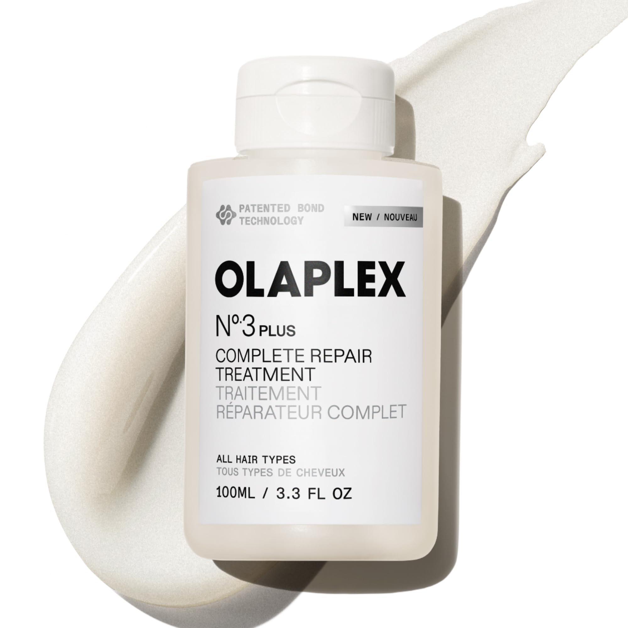 Olaplex N°.3PLUS Complete Repair Treatment: The hair treatment for repairing hair damage for immediately stronger, smoother hair, 100 ml - OLPX-NO.3P