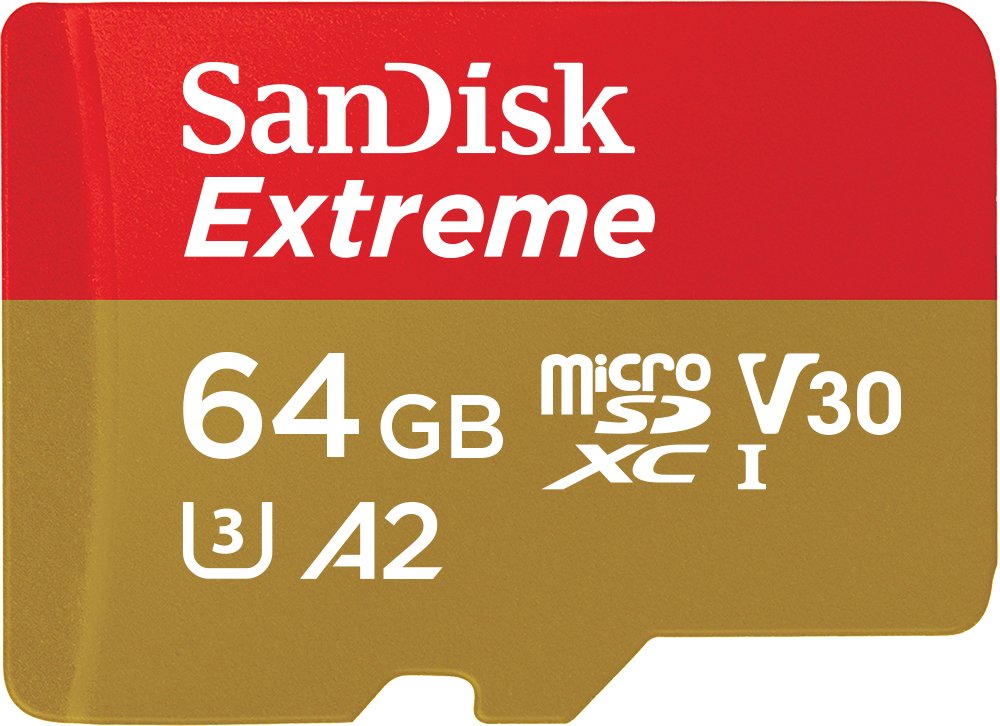 SanDisk Extreme microSDXC UHS-I Speicherkarte 64 GB für - SDSQXAH-O64G-GN6AA