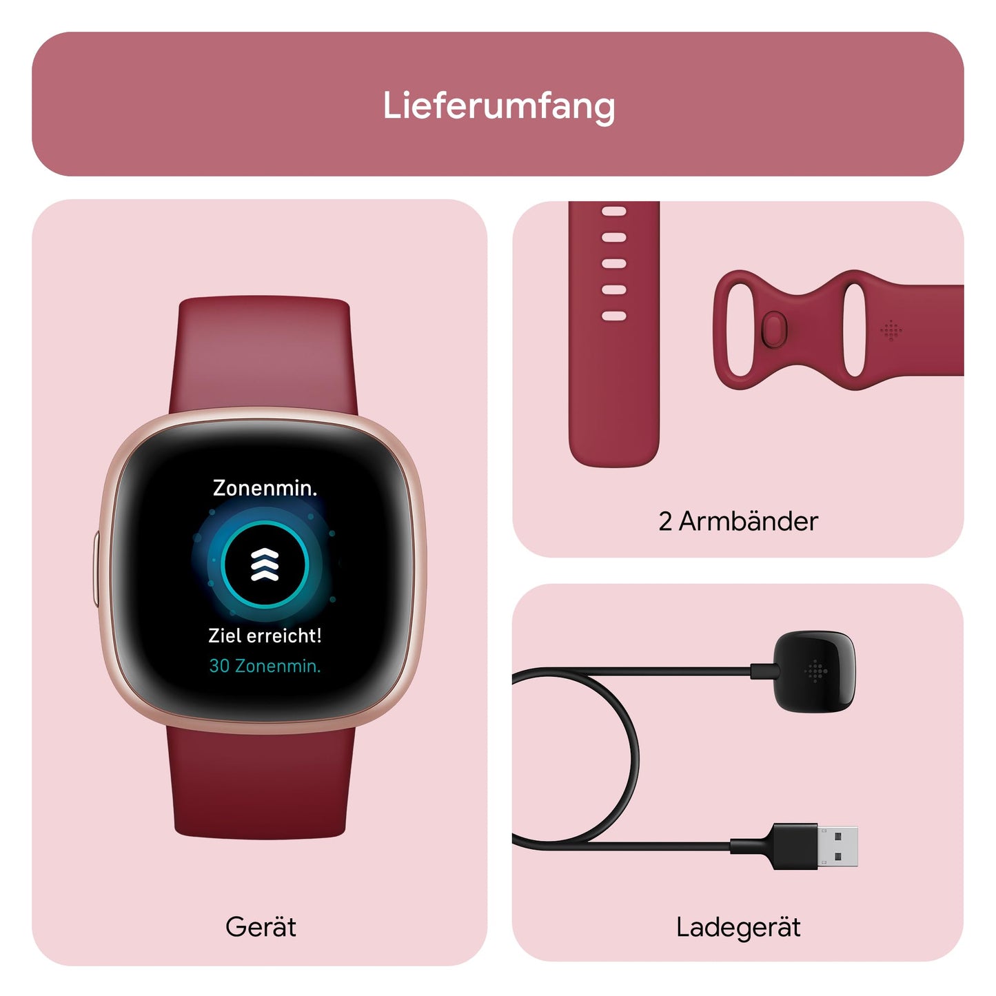 Google Fitbit Versa 4 Beet Juice