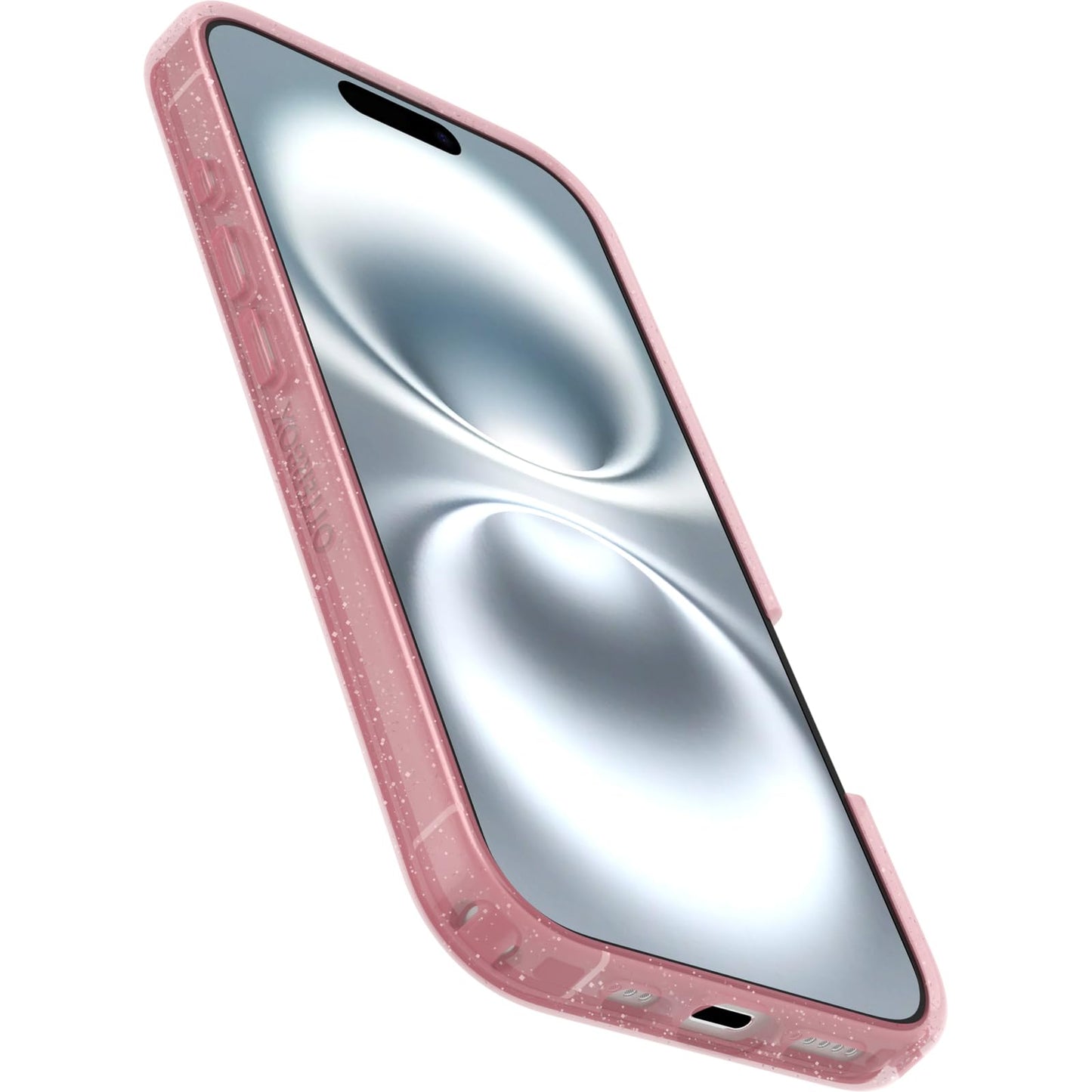 OtterBox Symmetry Series Clear MagSafe Transparent Case for iPhone 16, Shockproof Drop Proof Protective Case, 3X Military Grade Tested, Clear/Pink - 77-96384