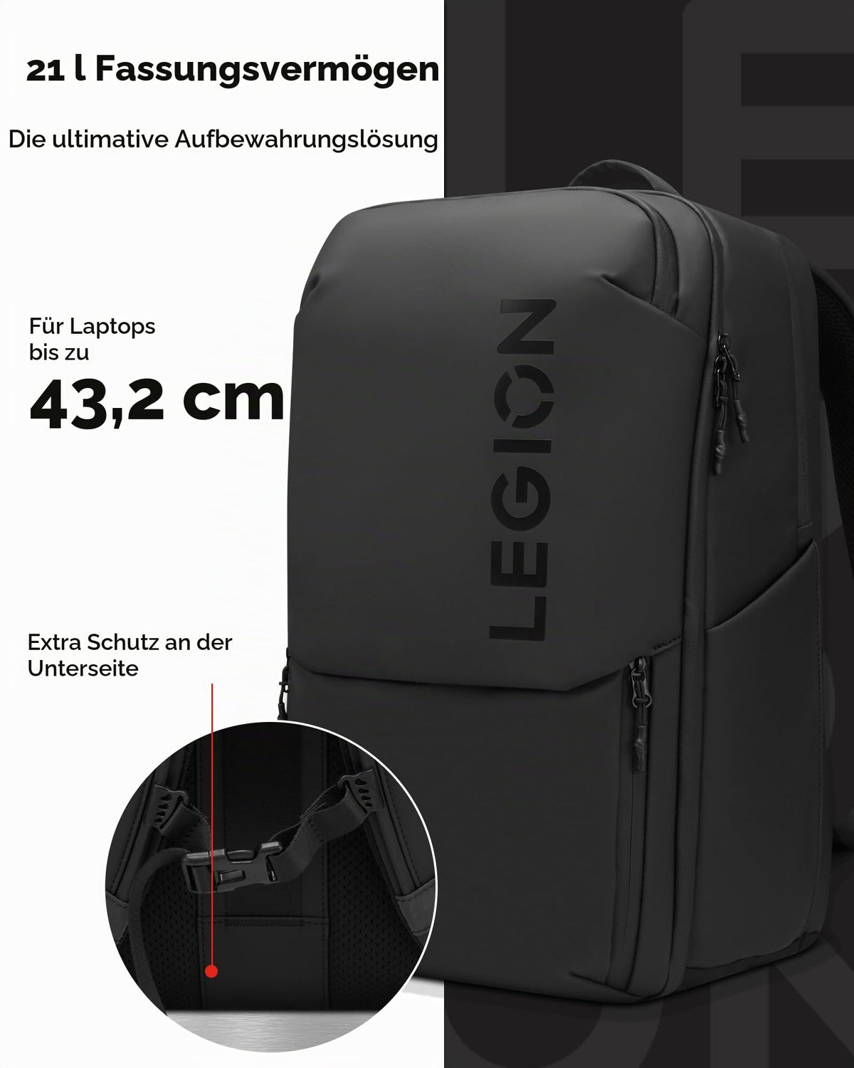Lenovo Legion 17 Inch Gaming Backpack GB800 | Black Color - GX41U39299