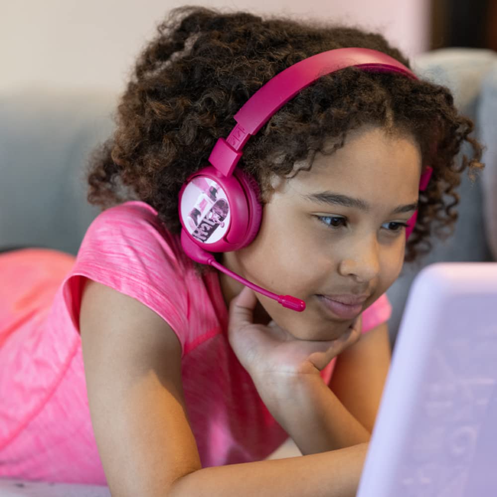 Brand new and “Made for Amazon”: BuddyPhones PopTime Pro Bluetooth children's headphones with volume limiter and boom microphone (ages: 3-12 years), pink - BT-BP-POP-TIMEP-PINK