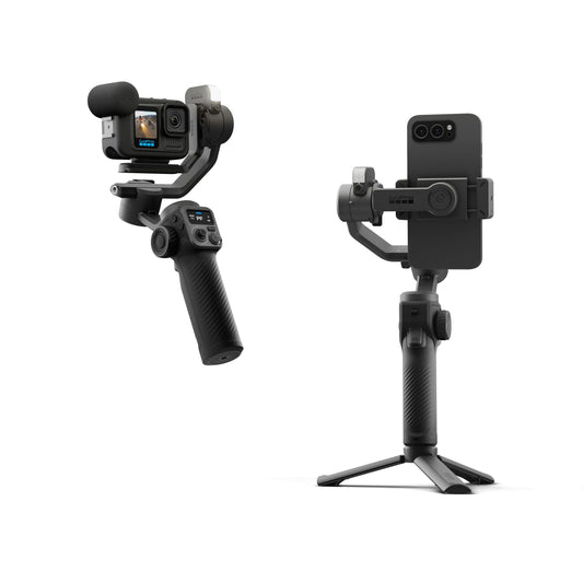 GoPro Fluid Pro AI 3-Axis Gimbal Stabilizer for GoPro Cameras and Smartphones, Subject Tracking, Lighting, Wireless Camera Control, Portable, Vlogging, 360° Rotation, Device Charging - AGMSS-011-EU