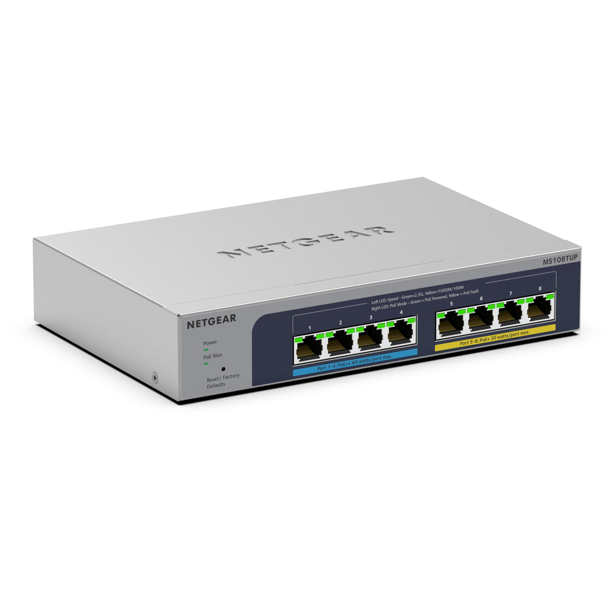 NETGEAR (MS108TUP) 8PT POE++ MULTIGIG SMART SWCH - MS108TUP-100EUS