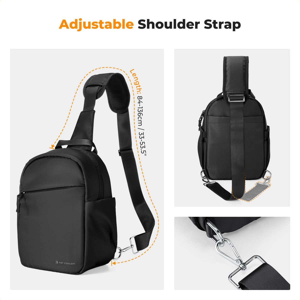 K&F CONCEPT Geantă pentru cameră, Geantă tip sling pentru cameră Rucsac foto mic - JPKF13.171US
