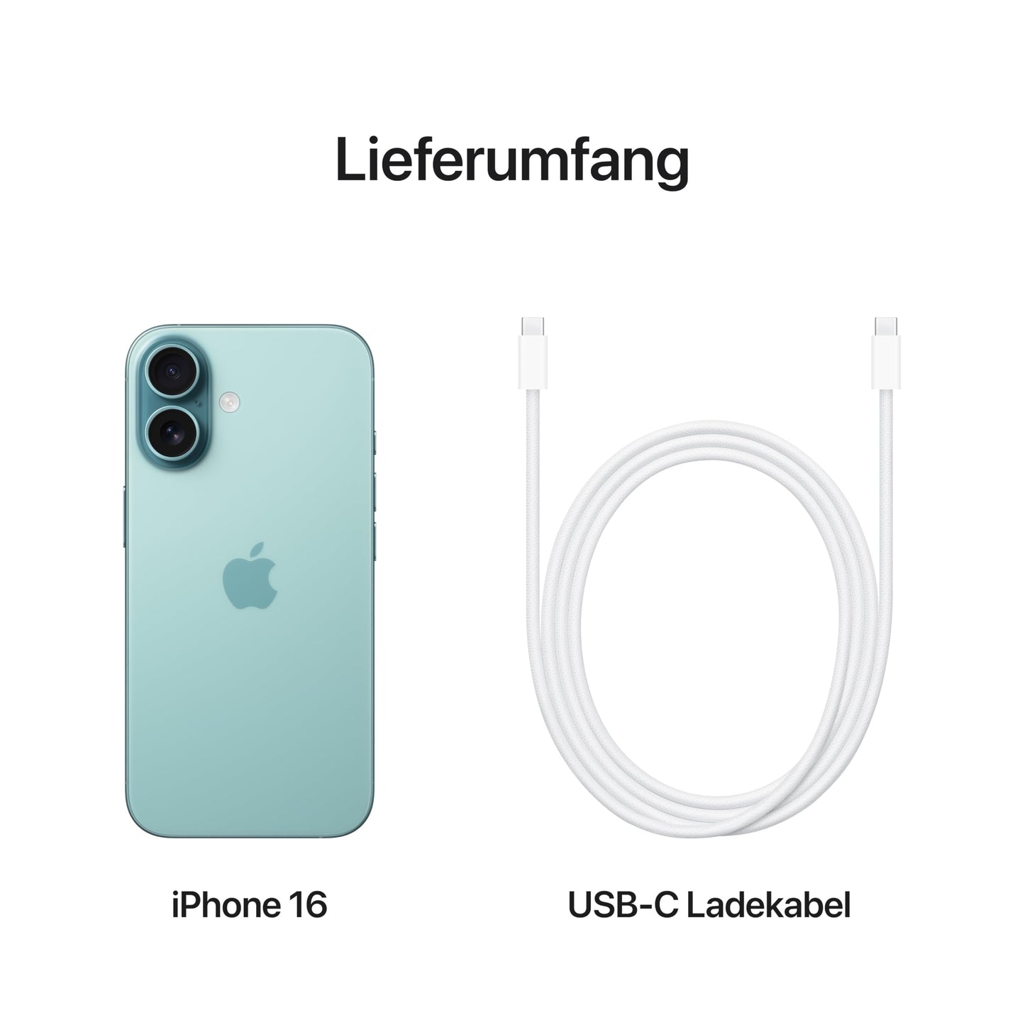 Apple iPhone 16 128 GB: 5G cell phone with camera control, A18 chip and a real battery boost. Works with AirPods, Teal - MYED3ZD/A