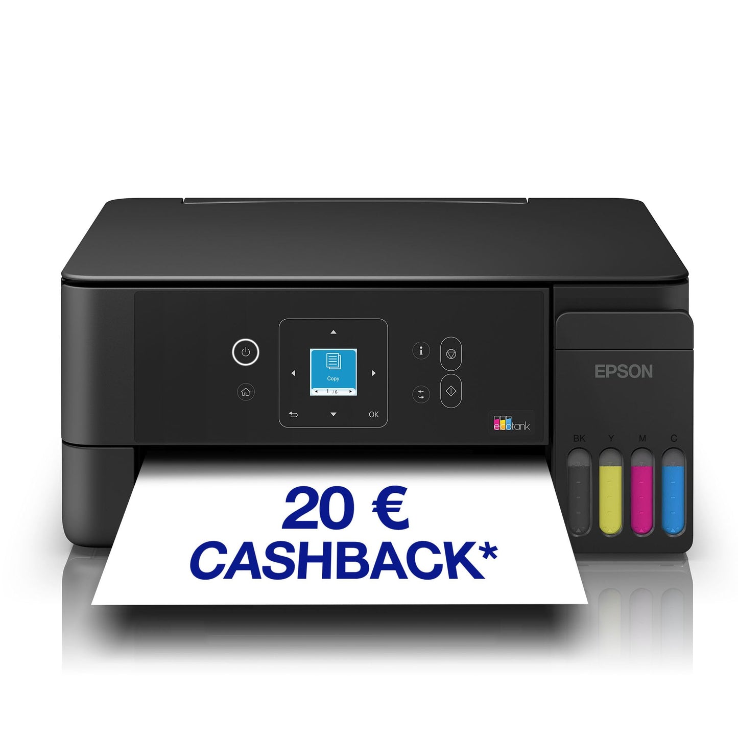 Epson EcoTank ET-2922 | For busy households | Wi-Fi | A4 | Print, Copy, Scan | LC display | AirPrint compatible | Compact | Contains up to 3 years of ink